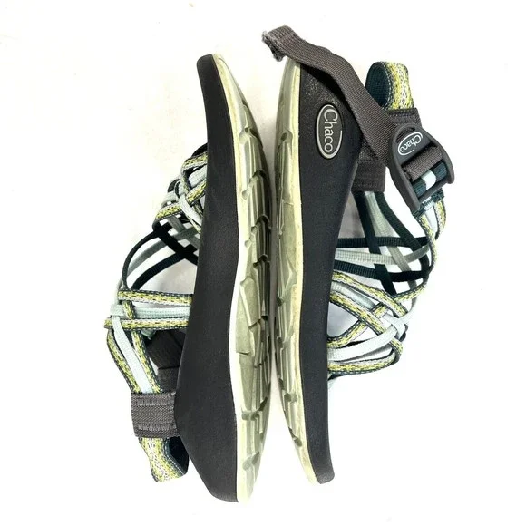 Women's Chaco Strappy ZX3 Yampa Trail Sandals Stardust Green J105060 Size 6 - Picture 9 of 10
